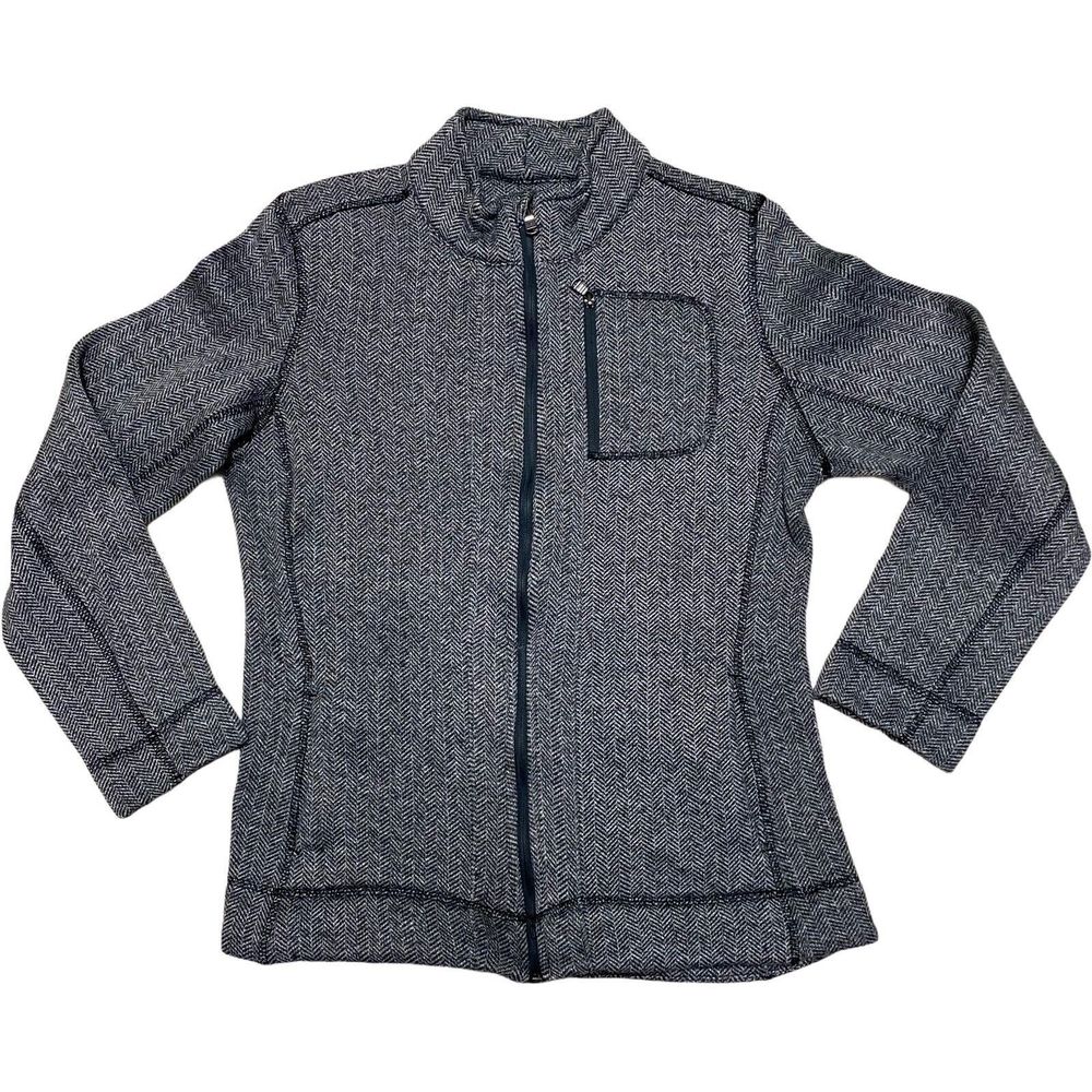 Marc New York Jacket S Performance Herringbone Sweater Full Zip Pockets Active